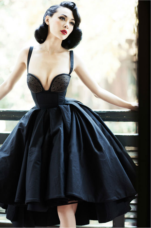 Little Black Dress Vintage Homecoming Dresses High Low Short Prom Dress Party Dress Homecoming Dress BabaMila