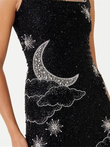 A Line/Princess Square Neck Sleeveless Short/Mini Midnight Homecoming Dress BabaMila