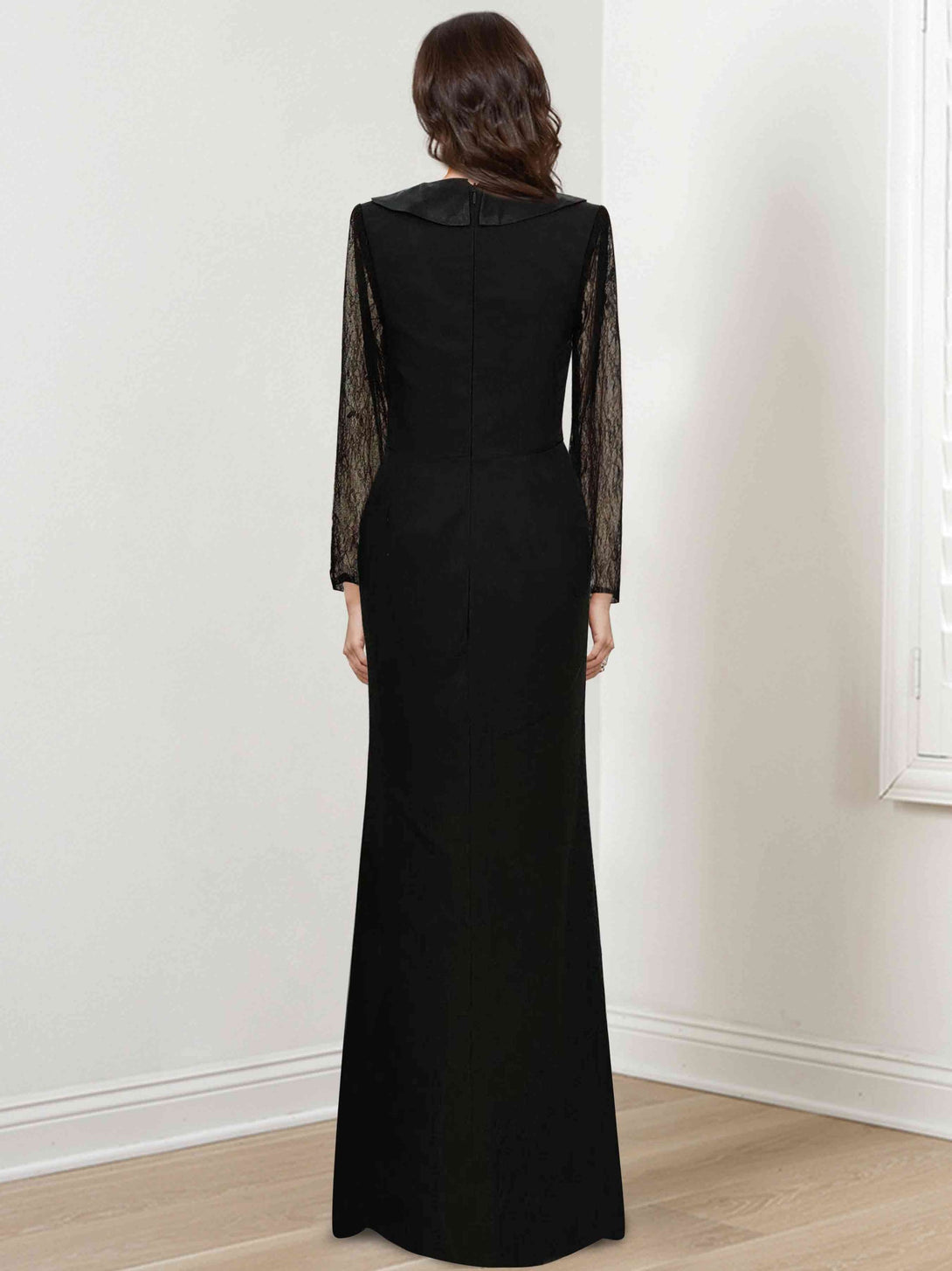 Mermaid/Trumpet Long Sleeves V-Neck Mother Of The Bride Dresses With Split BabaMila