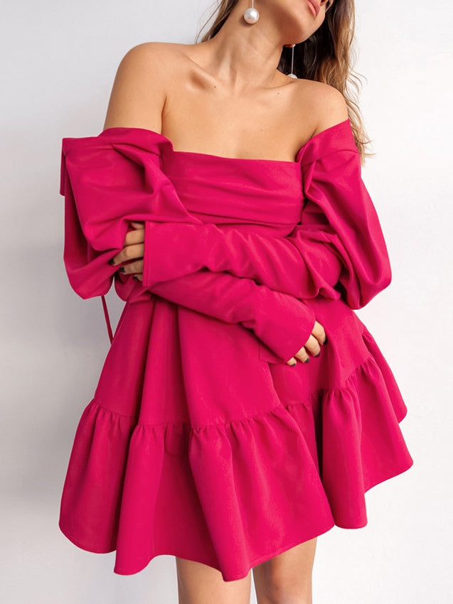 A Line/Princess Square Neck Long Sleeves Short/Mini Party Dance Cocktail Homecoming Dress BabaMila