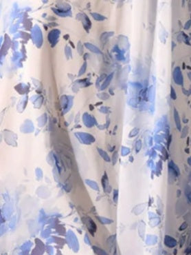 A-Line/Princess V-Neck Pleated Printed Floral Mother Of The Bride Dresses With Ruffles & 3D Flower BabaMila