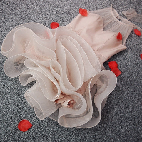 Homecoming Dress Halter Pearl Pink Short Prom Dress Party Dress Homecoming Dress BabaMila