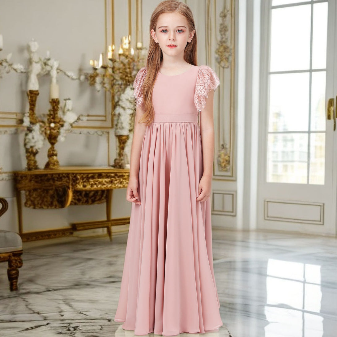 Chiffon Junior Bridesmaid Dress For Kids Wedding Pageant Birthday BabaMila