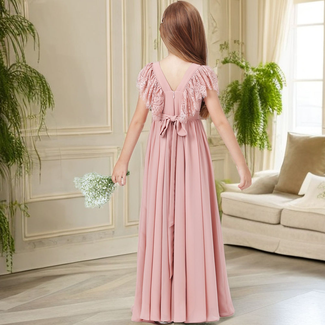 Chiffon Junior Bridesmaid Dress For Kids Wedding Pageant Birthday BabaMila