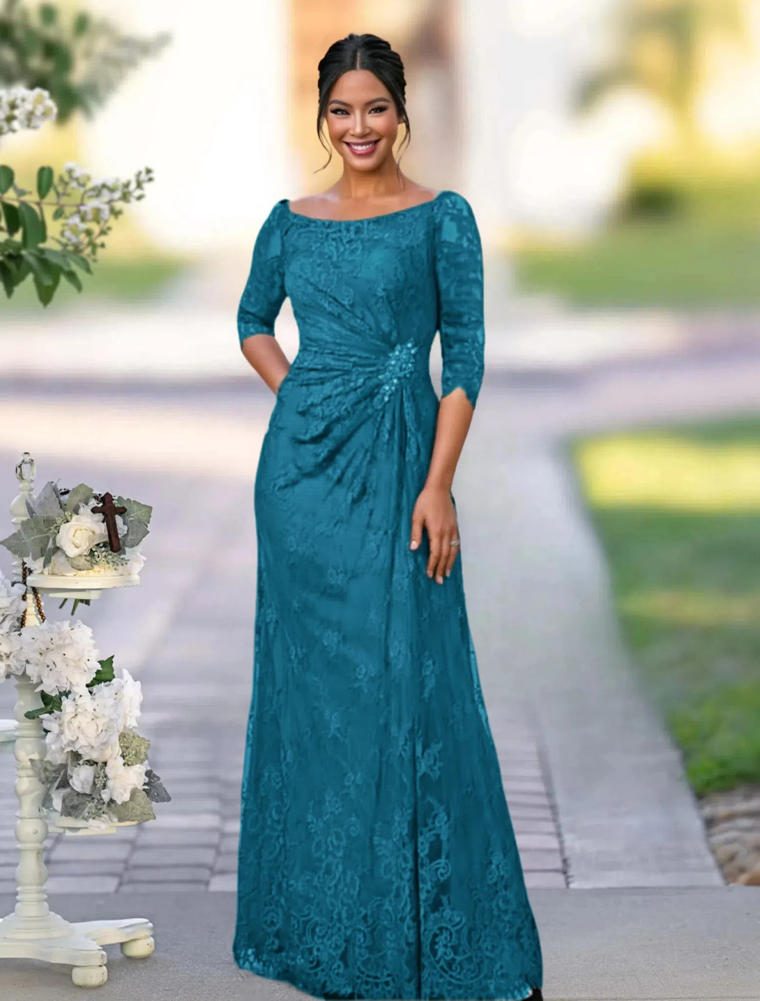 A-Line/Princess Floor-Length Mother Of The Bride Dresses BabaMila