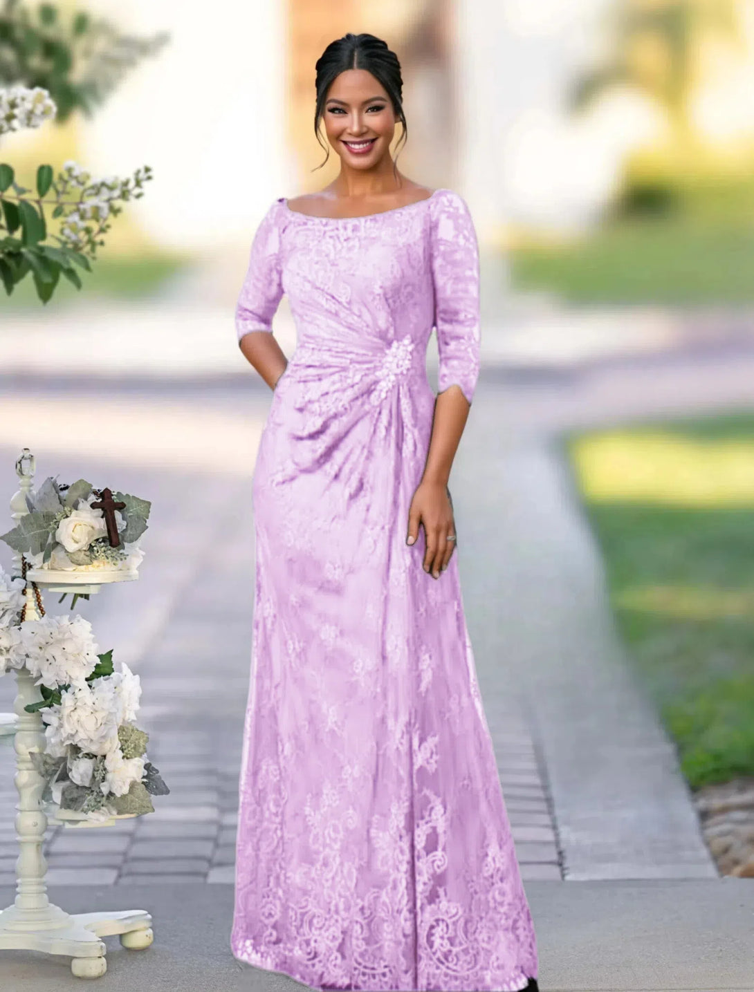 A-Line/Princess Floor-Length Mother Of The Bride Dresses BabaMila