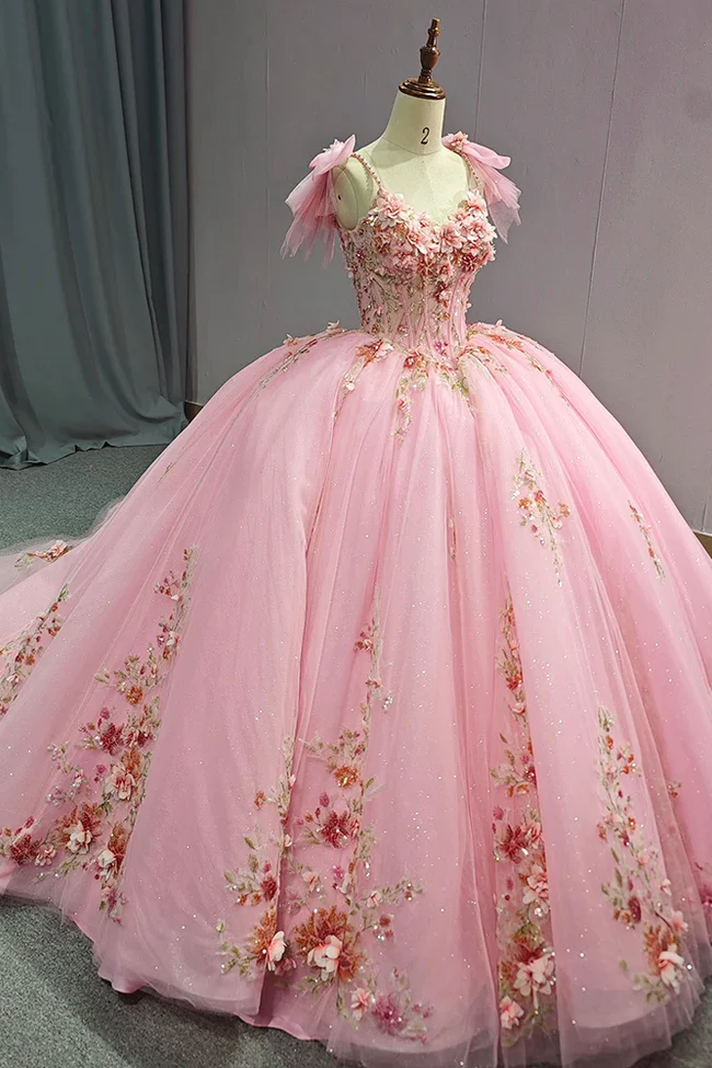 Quinceanera Dresses Ball Gown Backless Appliques Princess Sweet 15 16 Years Old Birthday Prom Party Gown Gidiondress