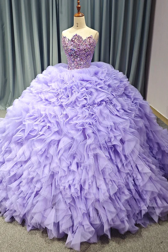 Quinceanera Dresses Ball Gown Lilac Princess Sweet 15 16 Years Old Birthday Prom Party Gown Gidiondress