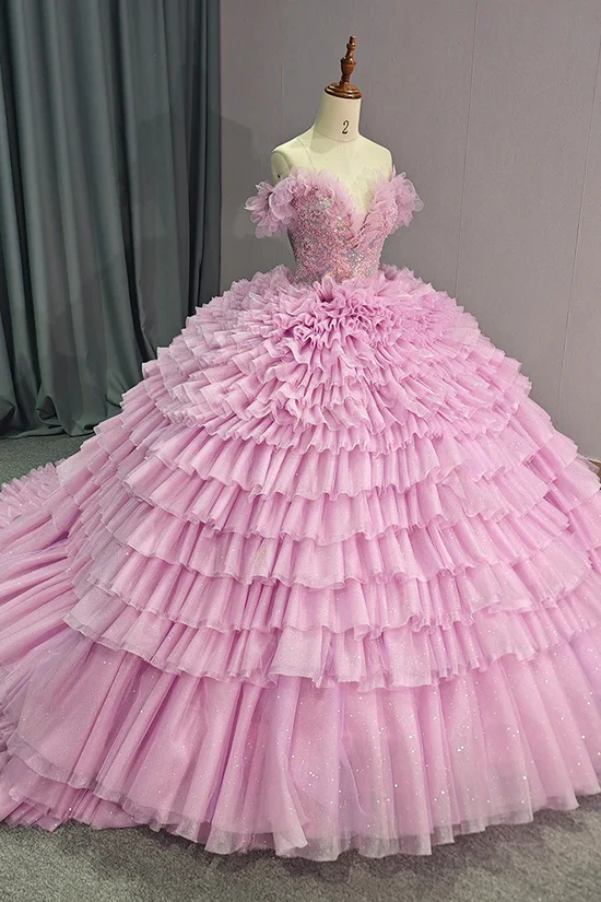 Pink Quinceanera Dresses Ball Gown Princess Sweet 15 16 Years Old Birthday Prom Party Gown Gidiondress