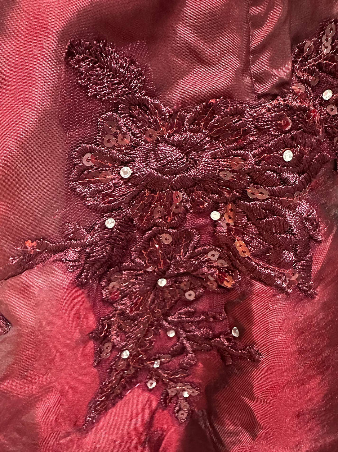 Trumpet/Mermaid Strapless Sleeveless Floor-Length Taffeta Prom Dresses with Ruffles，Embroidery & Beadings BabaMila