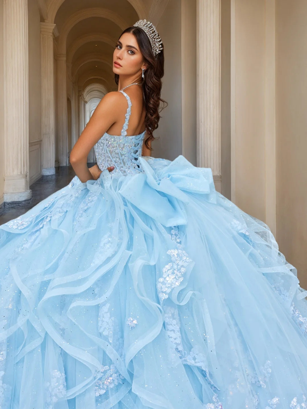 Ball Gown Strapless Sleeveless Floor-length Long Prom Dresses with Lace Appliques BabaMila