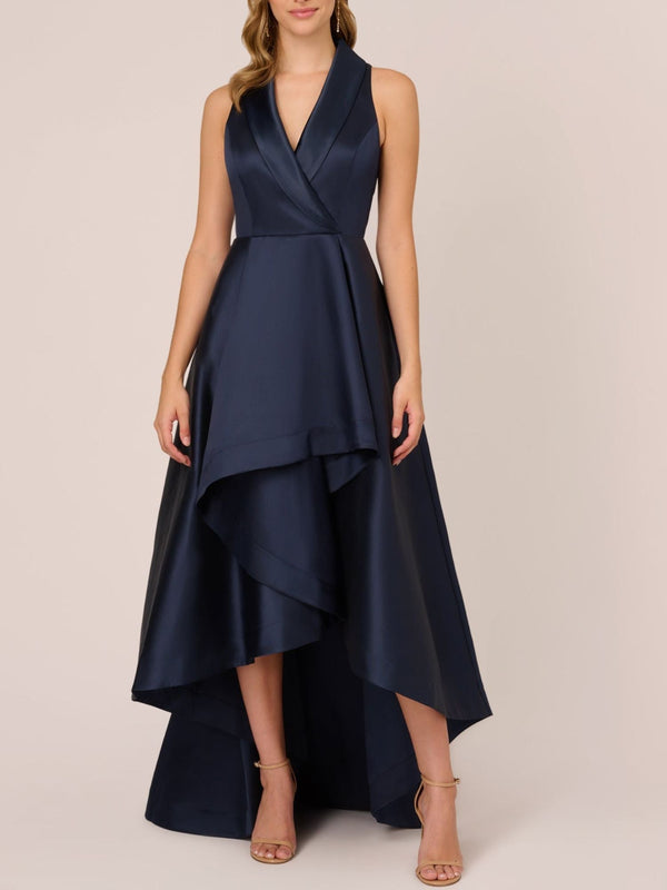 A-Line/Princess V-Neck Sleeveless Asymmetrical Mother Of The Bride & Groom Dresses BabaMila