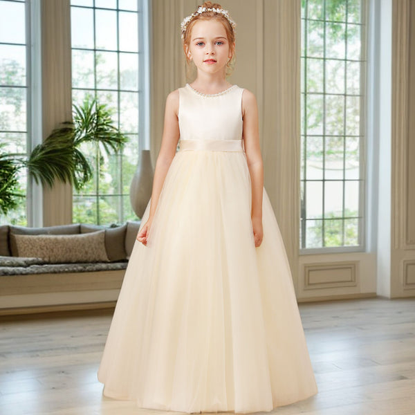 Flower Girl Dress For Kids Festivity Celebration Wedding Pageant Birthday Evening Party Ceremony Banquet Prom Event Girls Gidiondress