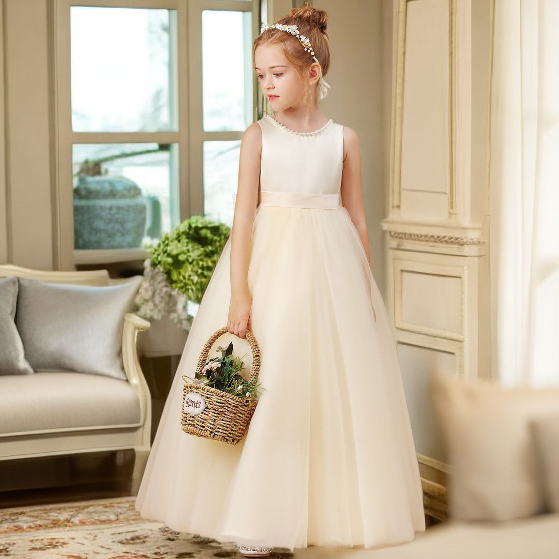 Flower Girl Dress For Kids Festivity Celebration Wedding Pageant Birthday Evening Party Ceremony Banquet Prom Event Girls Gidiondress