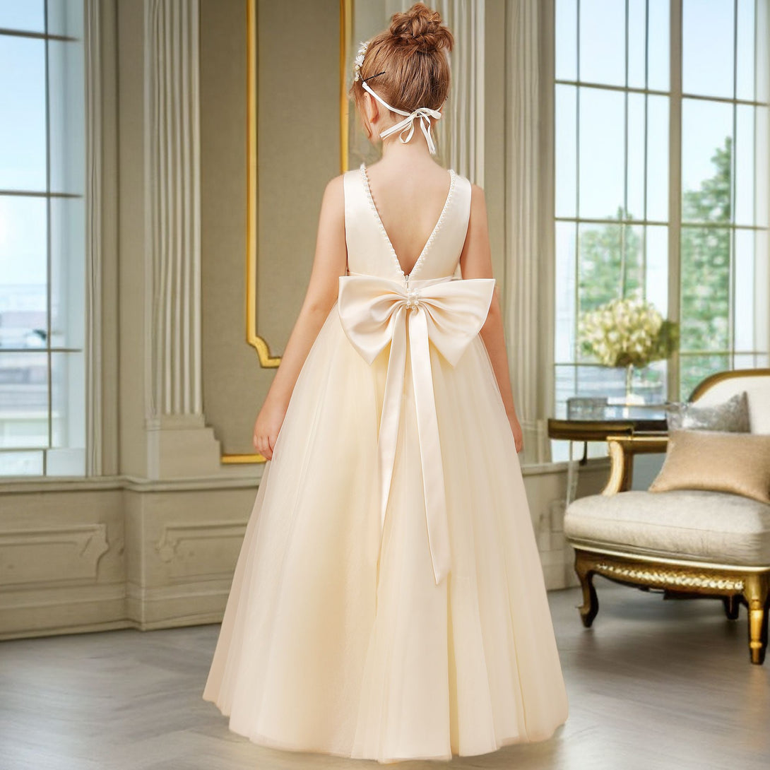 Flower Girl Dress For Kids Festivity Celebration Wedding Pageant Birthday Evening Party Ceremony Banquet Prom Event Girls Gidiondress