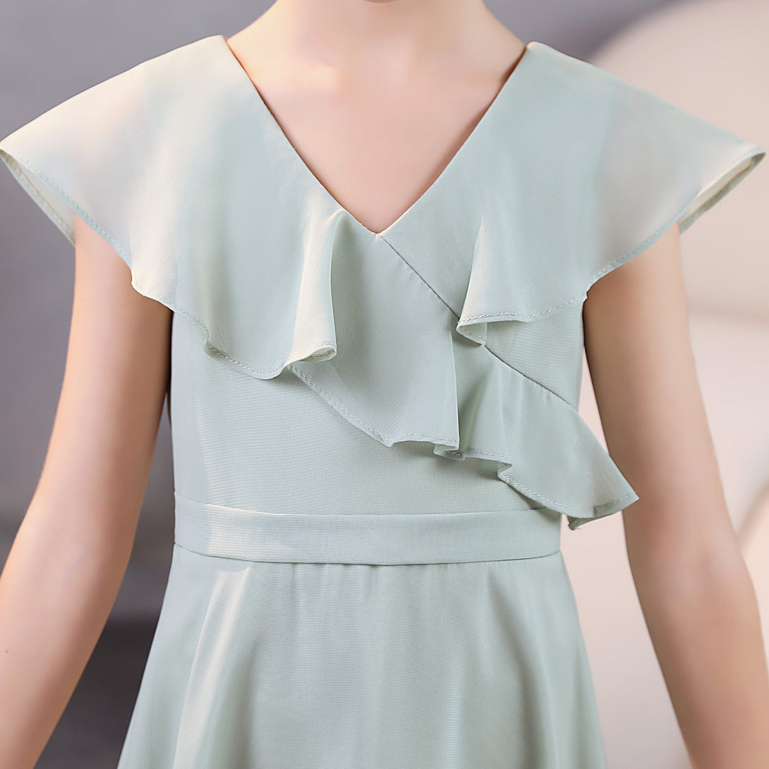 Girls Dresses Chiffon Floor-Length Junior Bridesmaid Dress Jr Dresses Girls Gidiondress