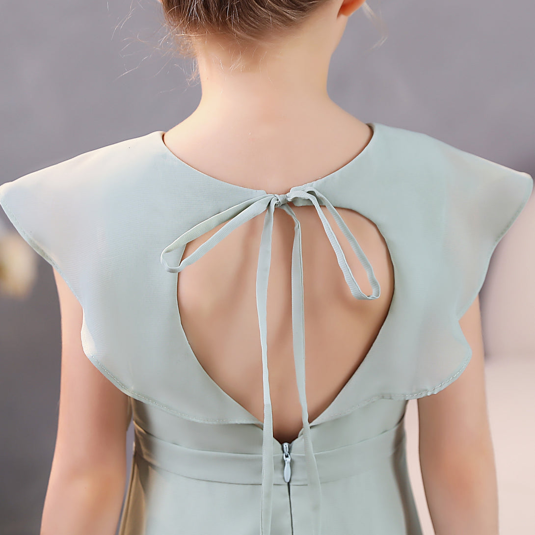 Girls Dresses Chiffon Floor-Length Junior Bridesmaid Dress Jr Dresses Girls Gidiondress
