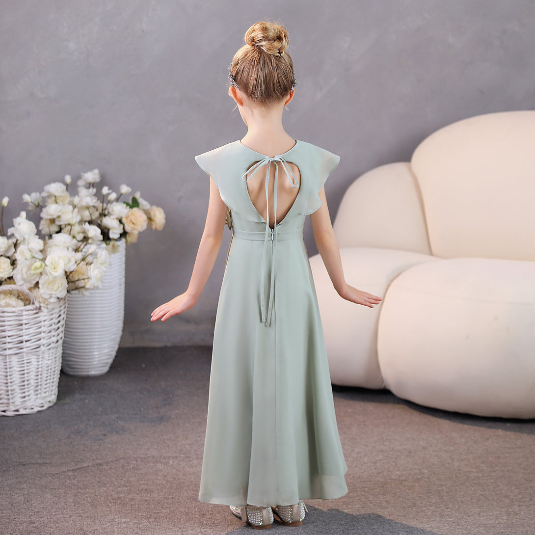 Girls Dresses Chiffon Floor-Length Junior Bridesmaid Dress Jr Dresses Girls Gidiondress
