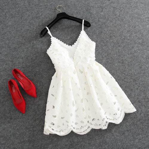 Homecoming Dress Chic Ivory Spaghetti Straps Short Prom Dress Party Dress Homecoming Dress BabaMila