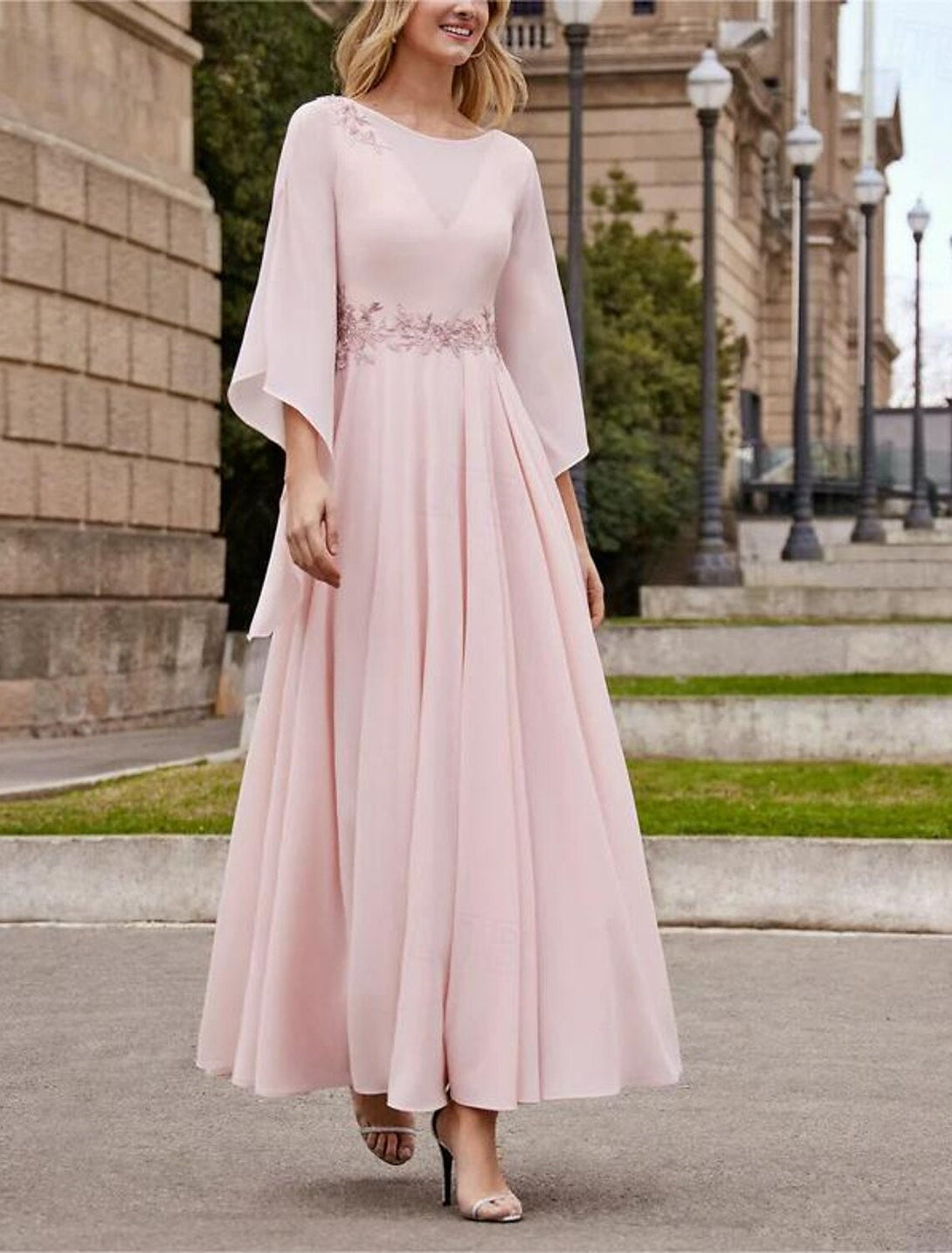 A-Line/Princess One-Shoulder Sleeveless Floor-Length Mother Of The Bride Dresses With Split Side BabaMila