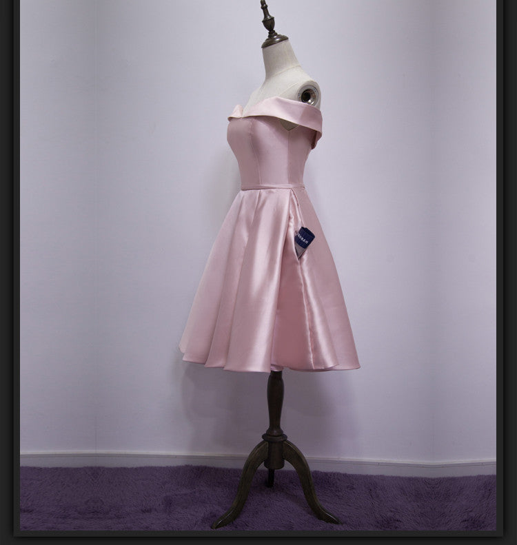 Homecoming Dress Cheap Pearl Pink Short Prom Dress Party Dress Homecoming Dress BabaMila