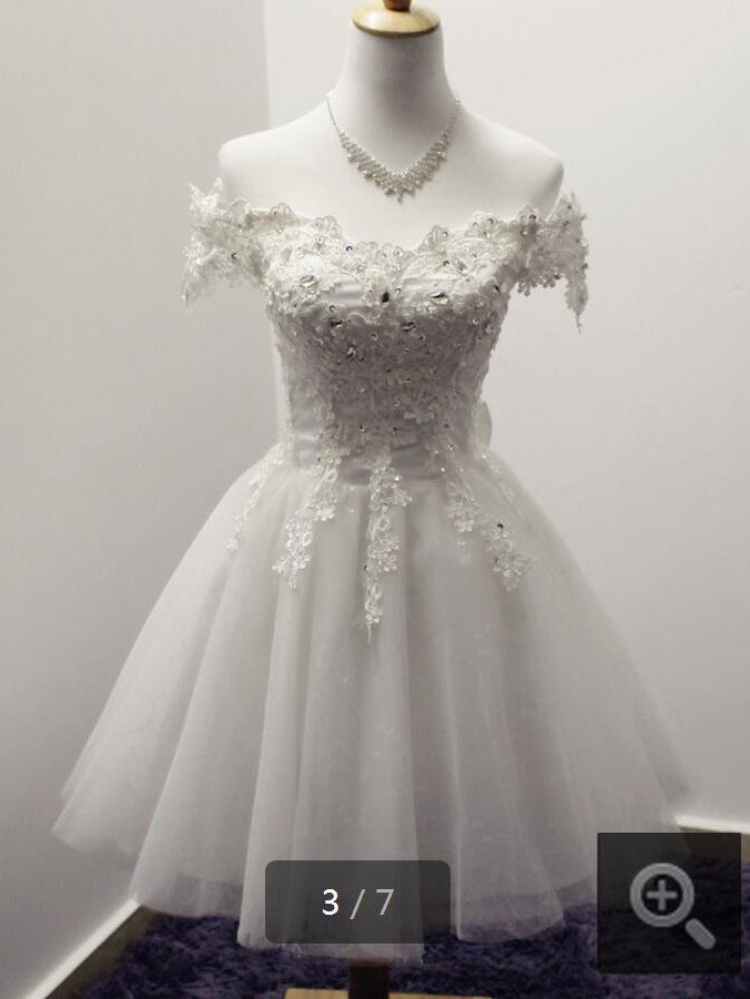 Homecoming Dress Ivory Lace-up Short Prom Dress Party Dress Homecoming Dress BabaMila