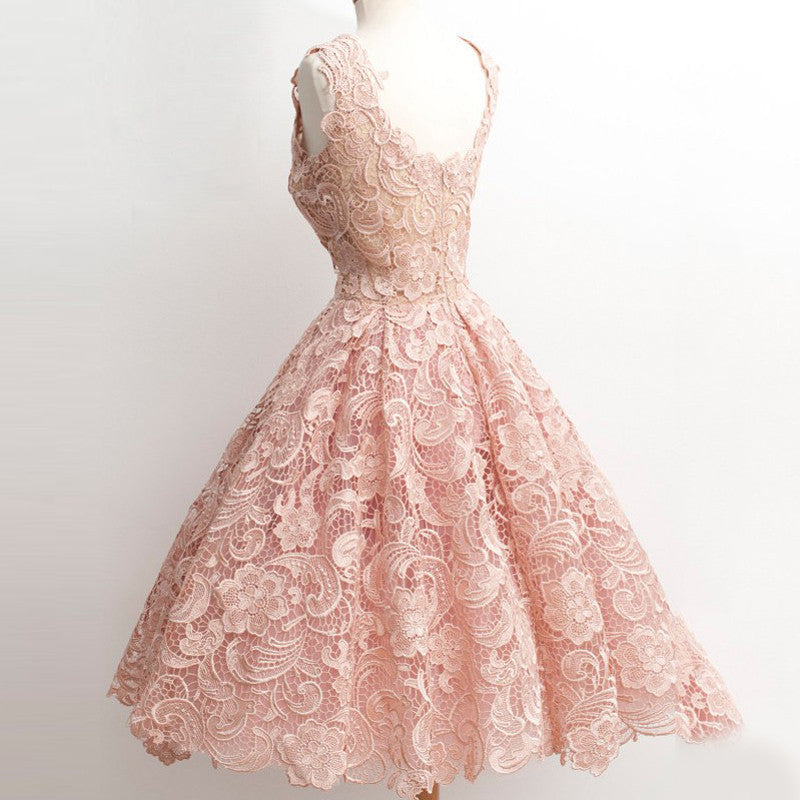 Homecoming Dress Black Red Lace Short Prom Dress Party Homecoming Dress BabaMila