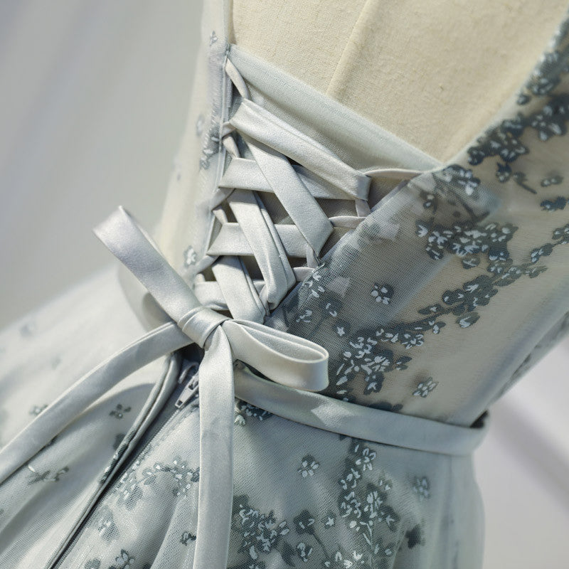 Homecoming Dress Scoop Lace-up Bowknot Short Prom Dress Party Dress Homecoming Dress BabaMila