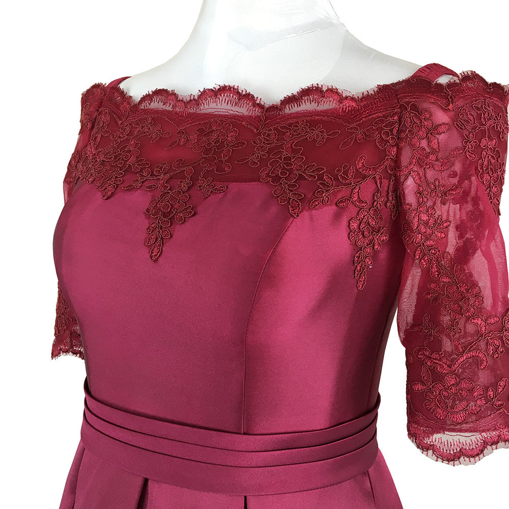 Homecoming Dress Off-the-shoulder Burgundy Short Prom Dress Party Dress Homecoming Dress BabaMila