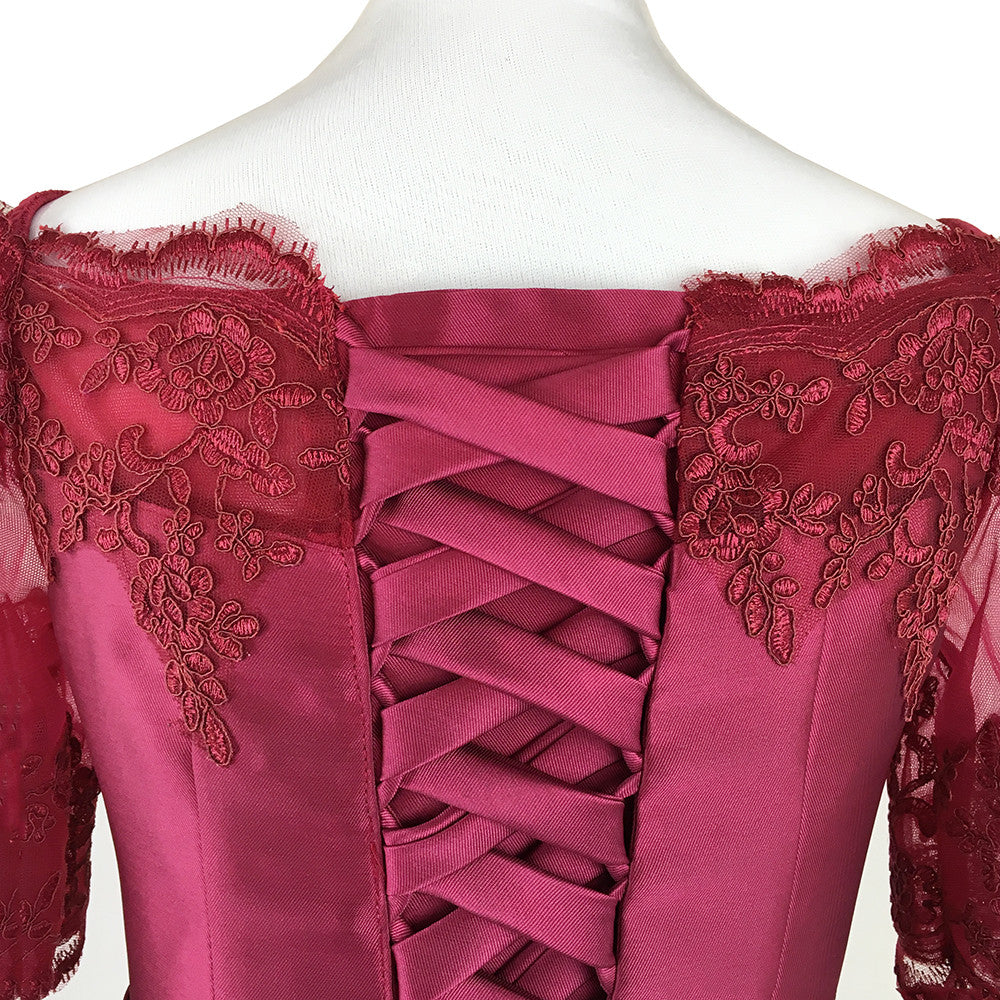 Homecoming Dress Off-the-shoulder Burgundy Short Prom Dress Party Dress Homecoming Dress BabaMila