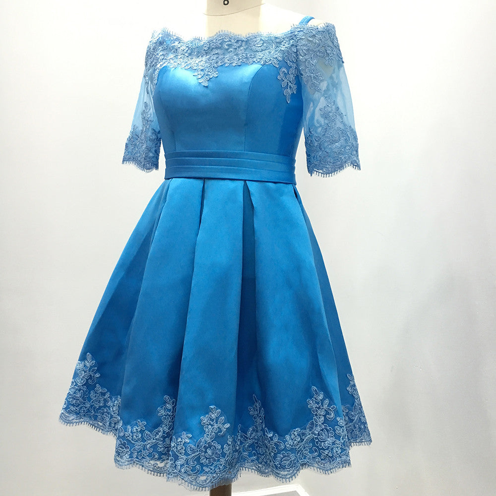 Homecoming Dress Gold Off-the-shoulder Short Prom Dress Party Dress Homecoming Dress BabaMila