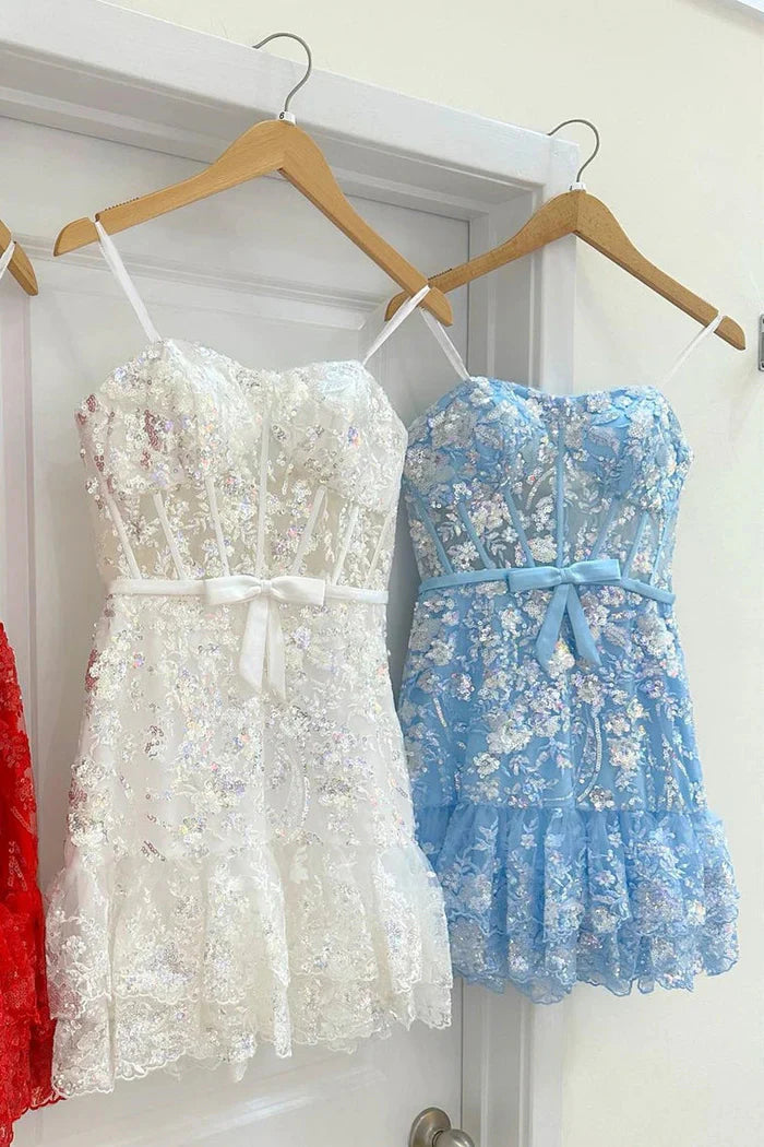 A-Line/Princess Straight-Across Sleeveless Short/Mini Party Dance Cocktail Homecoming Dress With Tiered Ruffles BabaMila