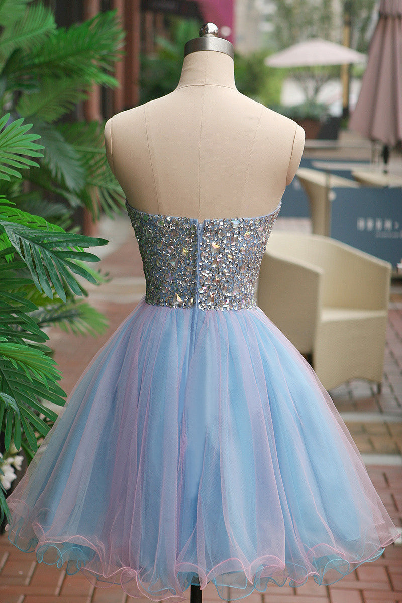 Homecoming Dress Blue Sweetheart Sexy Short Prom Dress Party Dress Homecoming Dress BabaMila