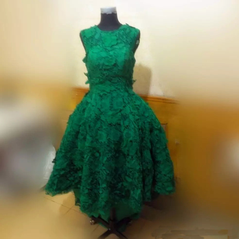 Homecoming Dress Dark Green Asymmetrical Short Prom Dress Party Dress Homecoming Dress BabaMila