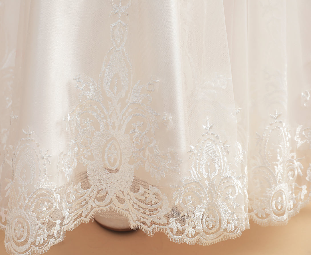 Charming Sleeveless Ball-Gown/Princess Flower Girl Dresses With Lace Applique Girls Gidiondress