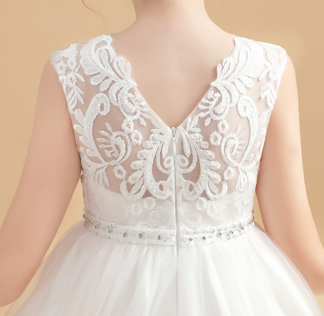 Charming Sleeveless Ball-Gown/Princess Flower Girl Dresses With Lace Applique Girls Gidiondress