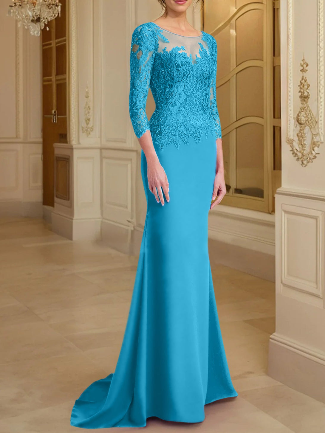 A-Line/Princess One-Shoulder Sleeveless Floor-Length Mother Of The Bride Dresses With Split Side BabaMila