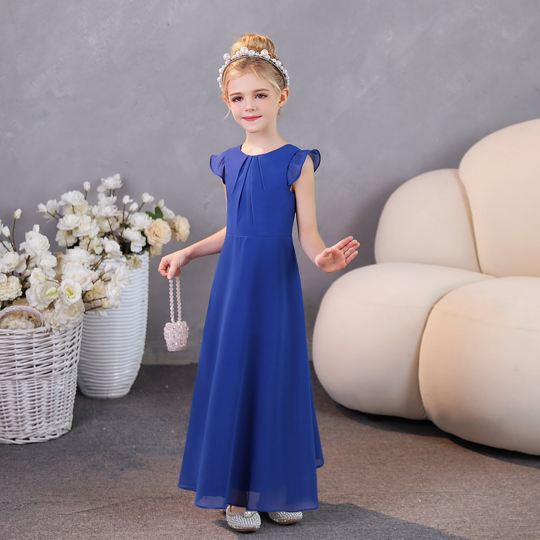 Girls Dresses Junior Bridesmaid Dress Chiffon Floor-Length Party Dresses Girls Gidiondress
