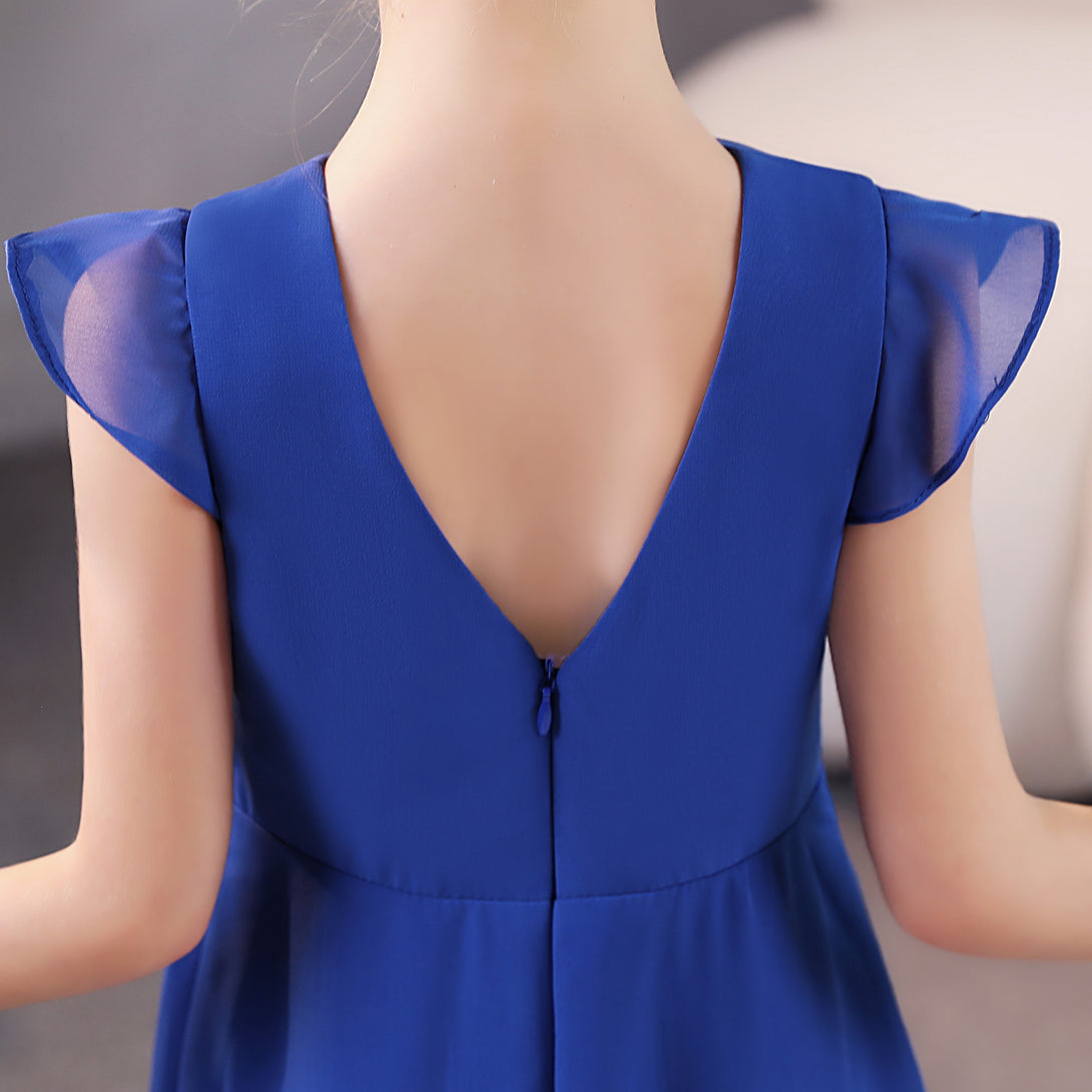 Girls Dresses Junior Bridesmaid Dress Chiffon Floor-Length Party Dresses Girls Gidiondress
