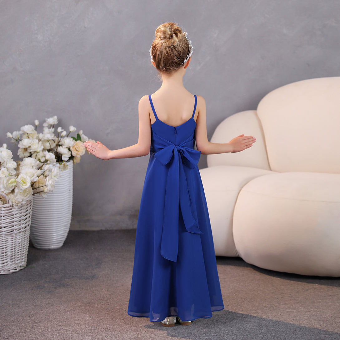 Girls Dresses Simple Chiffon Floor-Length Junior Bridesmaid Dresses Girls Gidiondress
