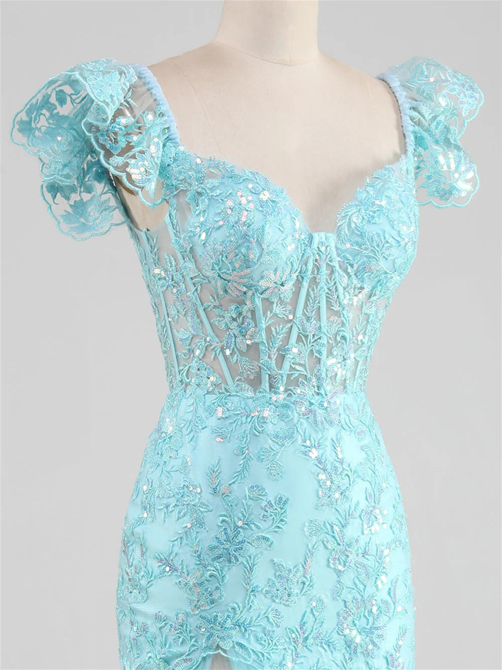 Mermaid/Trumpet Sweetheart Off-the-Shoulder Floor-Length Evening Dress with Split Side BabaMila