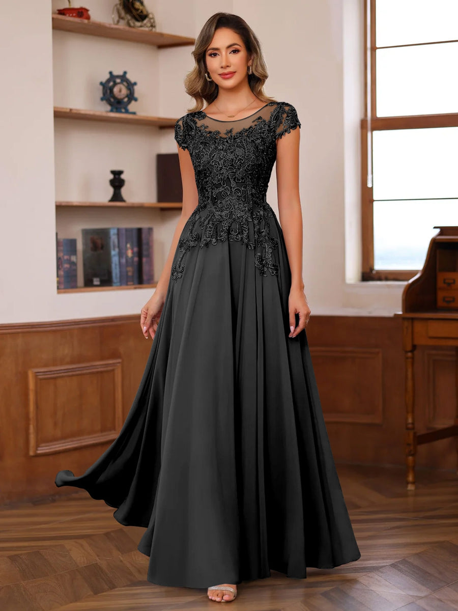 A-Line/Princess One-Shoulder Sleeveless Floor-Length Mother Of The Bride Dresses With Split Side BabaMila
