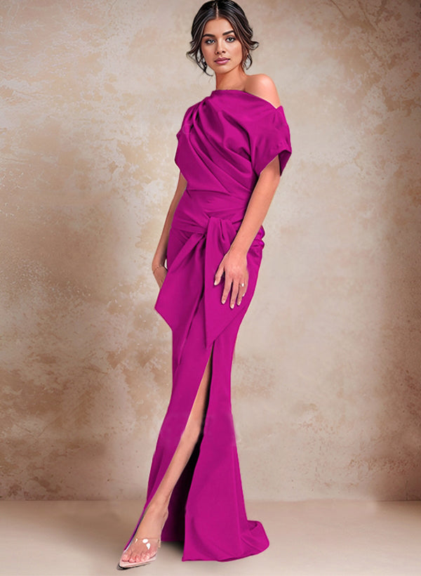Trumpet/Mermaid One-Shoulder Mother Of The Bride Dresses With Split Side BabaMila