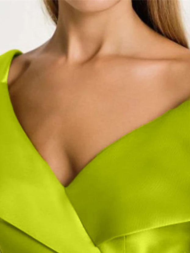 A-Line/Princess One-Shoulder Sleeveless Floor-Length Mother Of The Bride Dresses With Split Side BabaMila