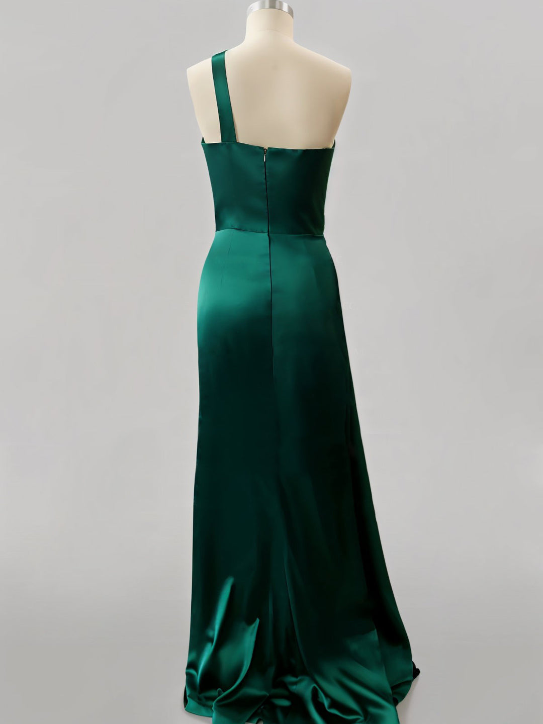 Sheath/Column One-Shoulder Floor-length Prom Dresses With Pleated BabaMila