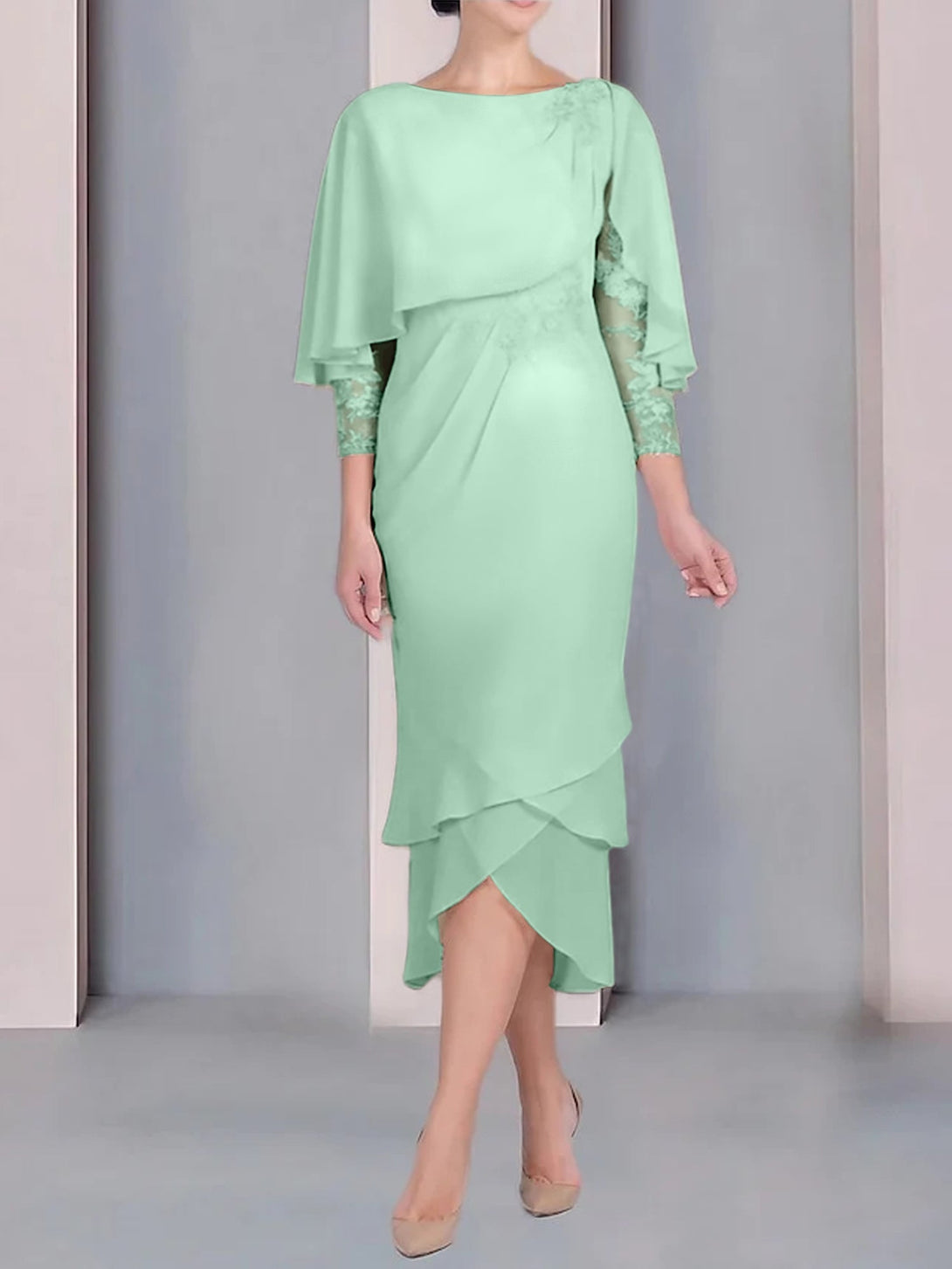 A-Line/Princess One-Shoulder Sleeveless Floor-Length Mother Of The Bride Dresses With Split Side BabaMila