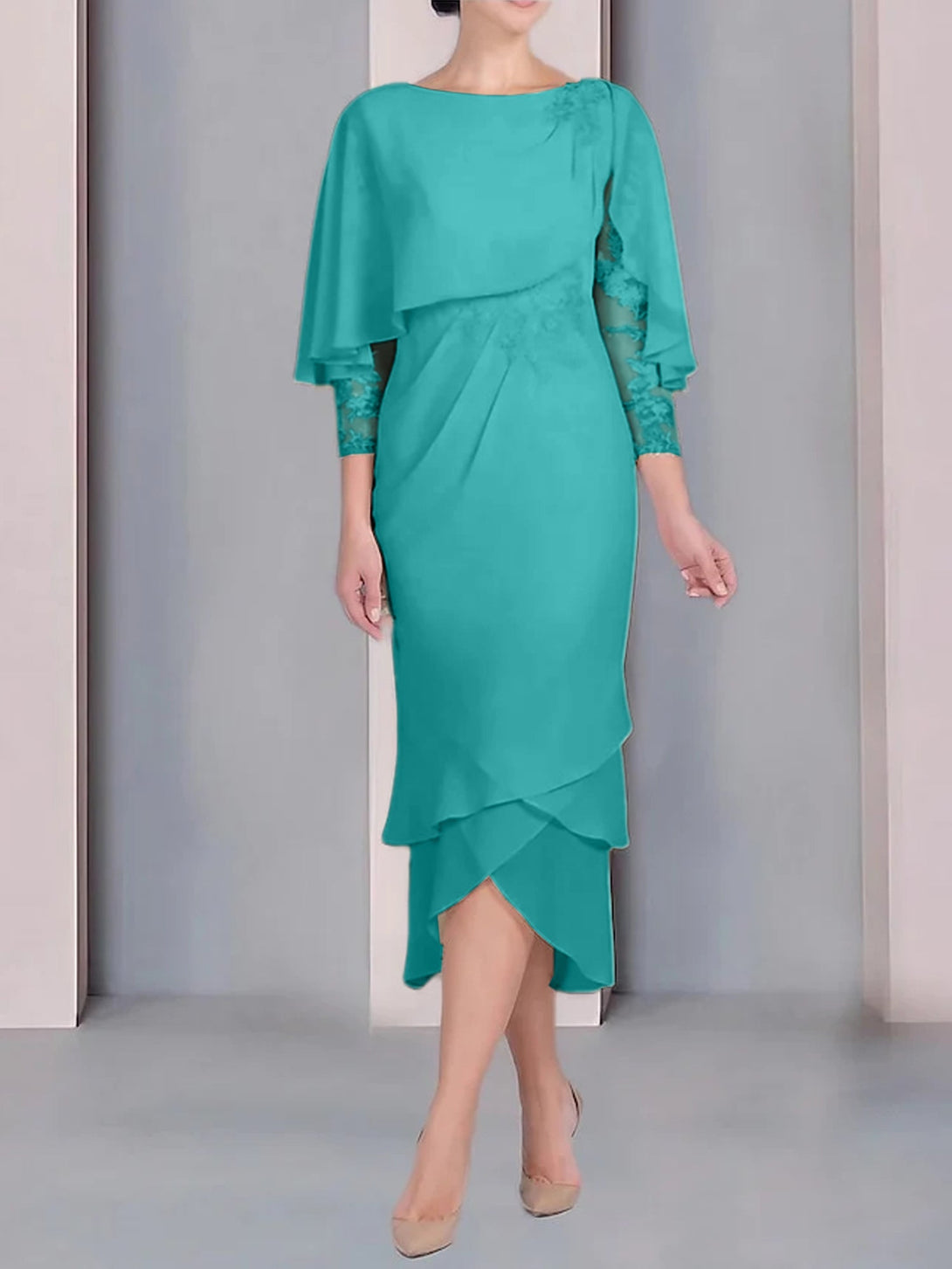 A-Line/Princess One-Shoulder Sleeveless Floor-Length Mother Of The Bride Dresses With Split Side BabaMila