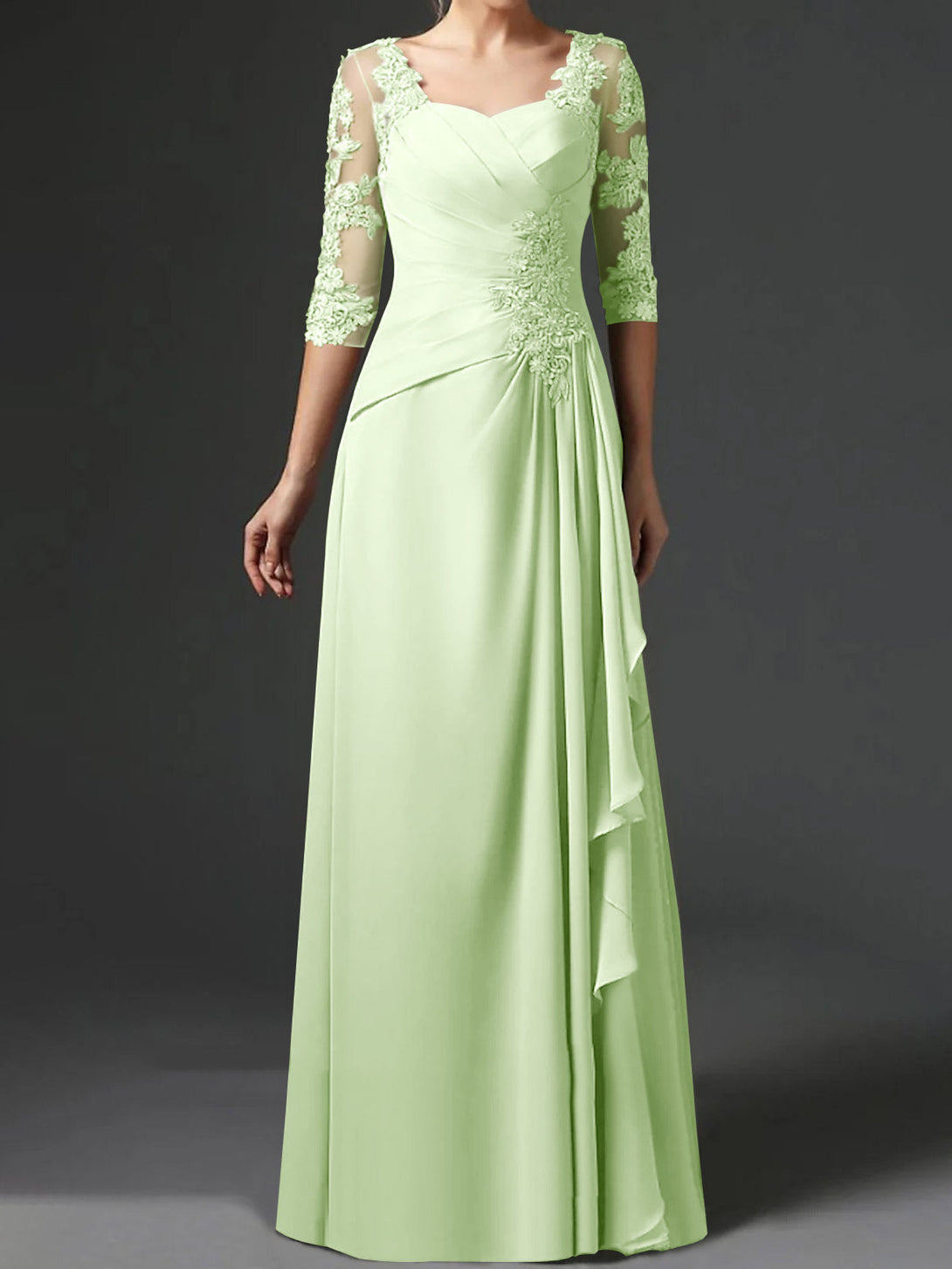 A-Line/Princess One-Shoulder Sleeveless Floor-Length Mother Of The Bride Dresses With Split Side BabaMila