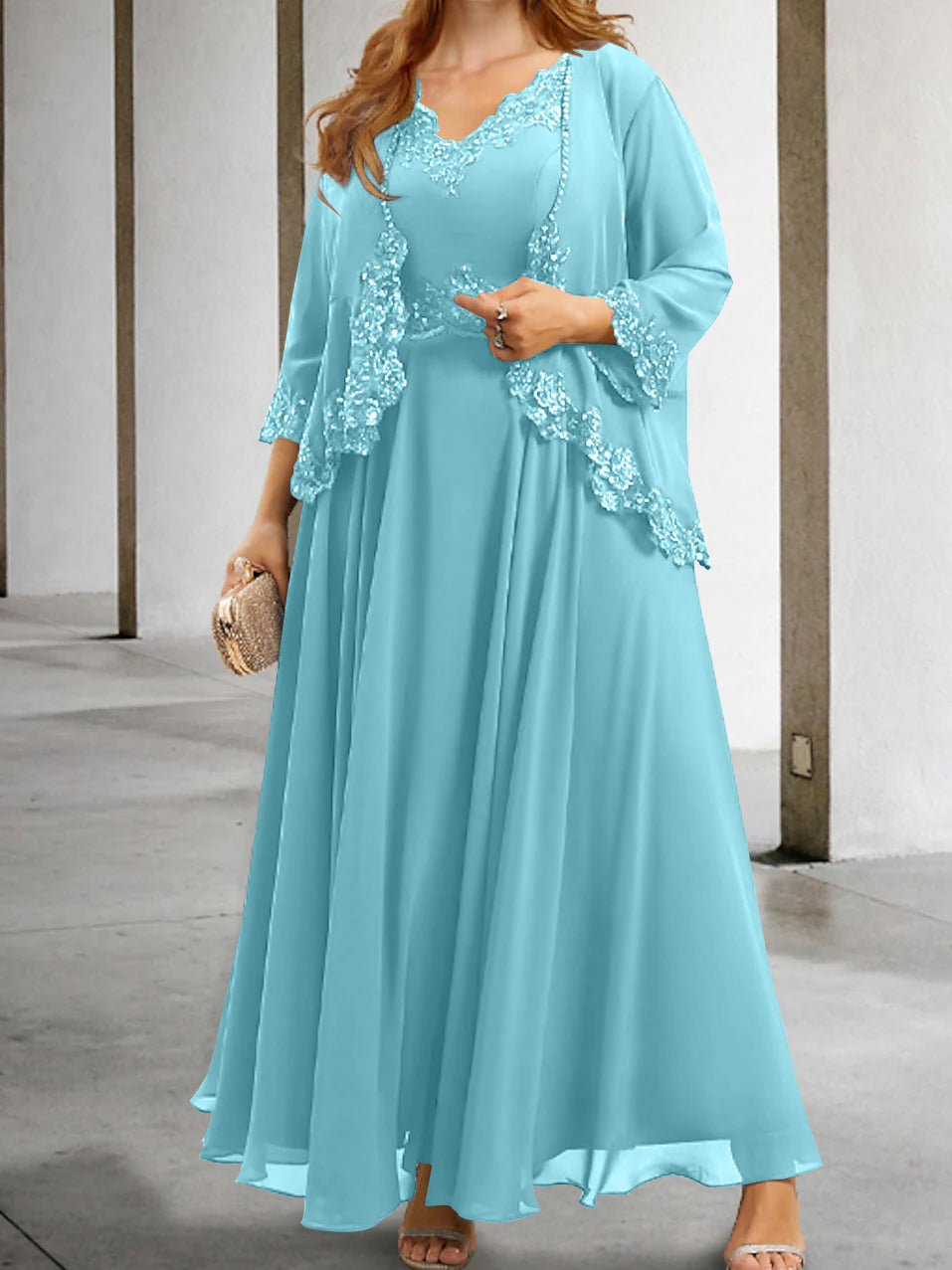 A-Line/Princess Mother Of The Bride Dresses With Applique & Sequins BabaMila