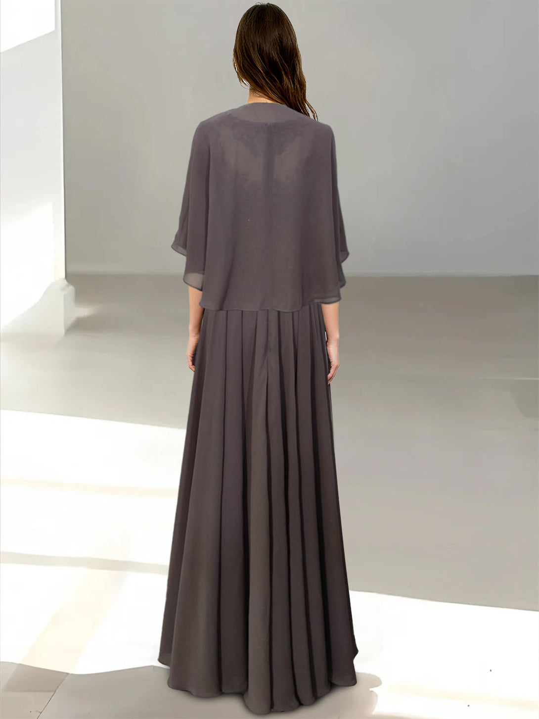 A-Line/Princess Scoop Floor-Length Mother Of The Bride Dresses BabaMila